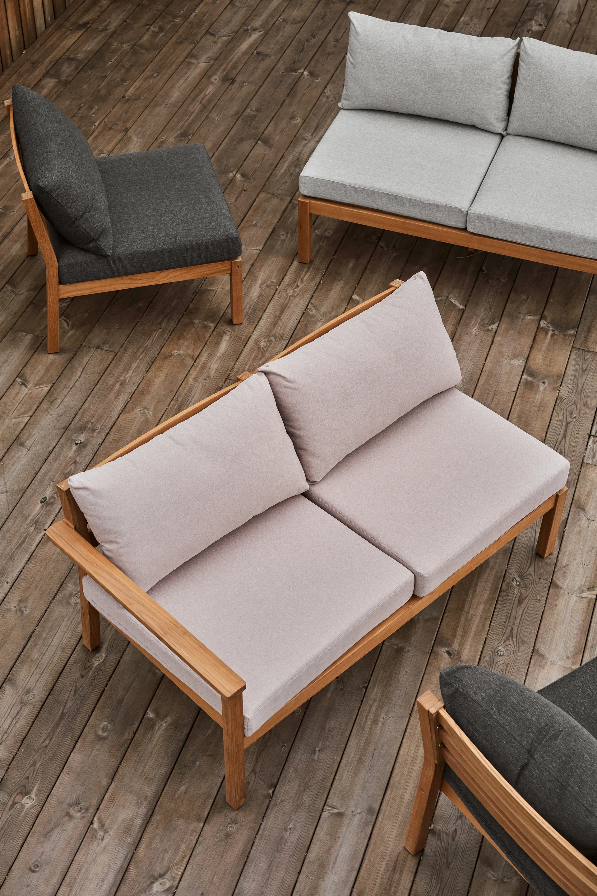 Stockaryd sofa modul 2-seter høyre teak/beige,  1898