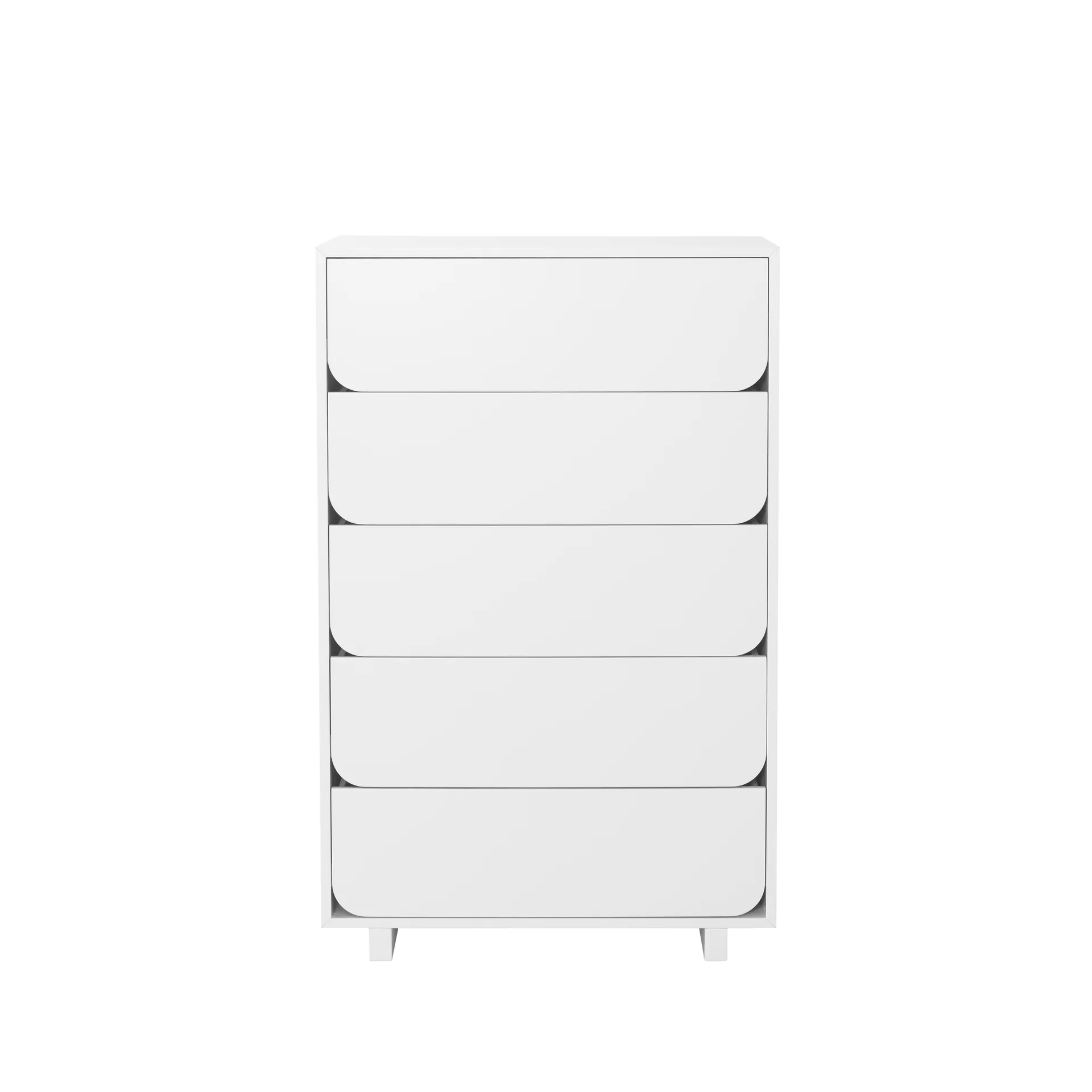 Vidja Høy Kommode, Hvit lakk, 5 skuffer 1898