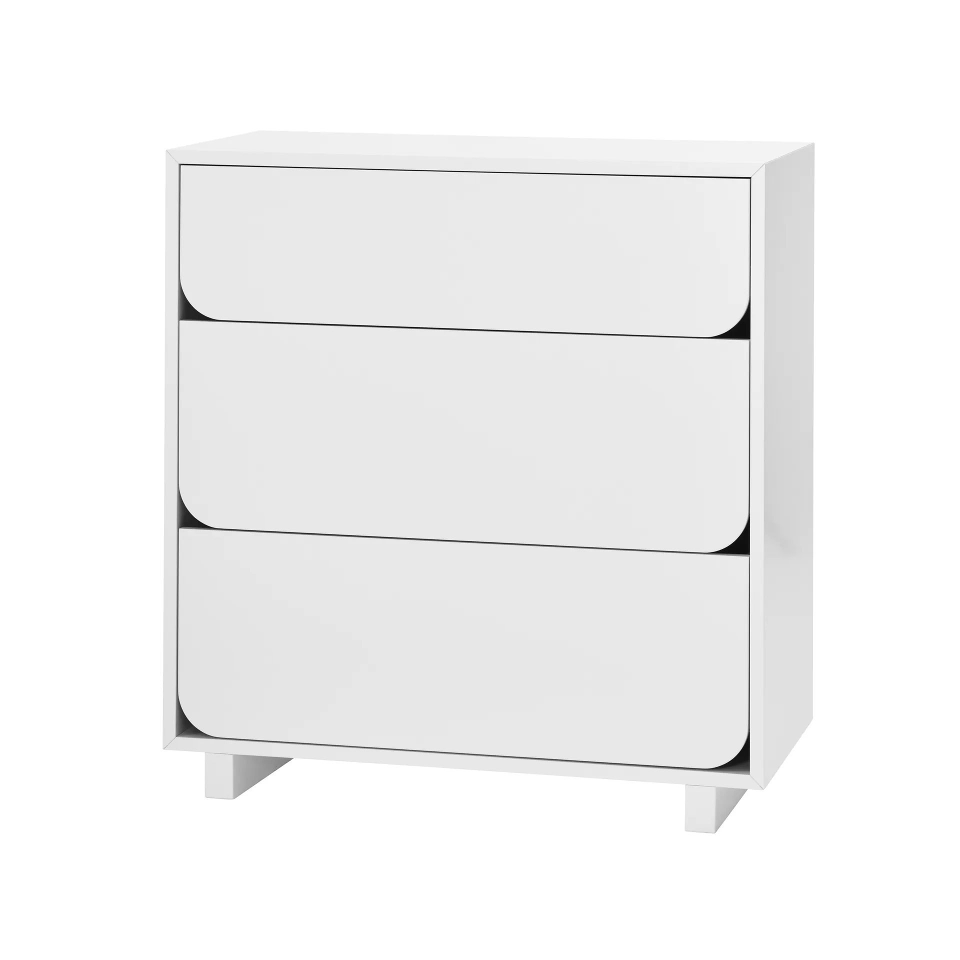 Vidja kommode lav 3 skuffer, Hvit 1898