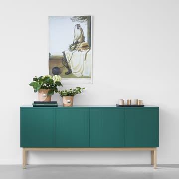 Beam sideboard - Lysegrå, sokkel i hvitoljet eik - A2