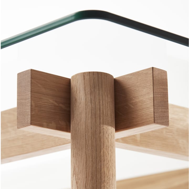 Corners spisebord, eik hvitoljet, glass A2