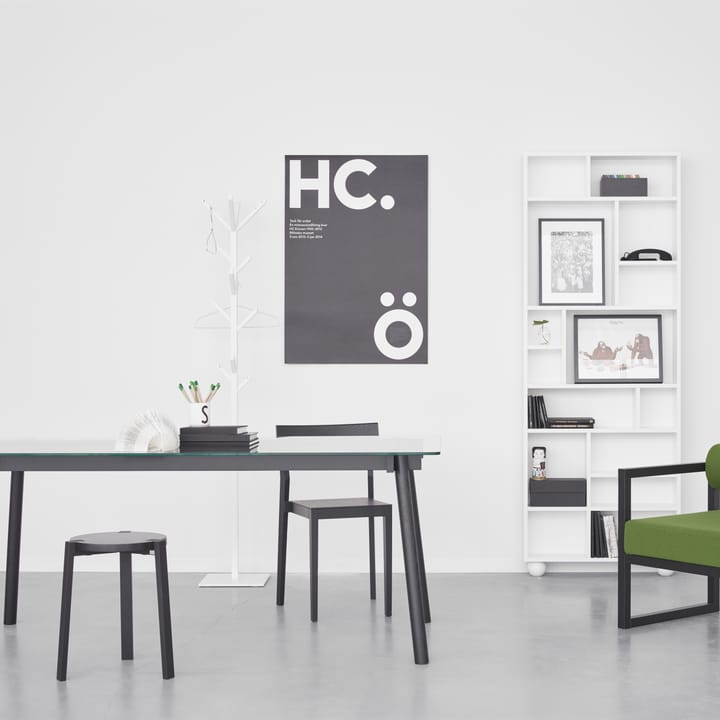 Corners spisebord, eik hvitoljet, glass A2