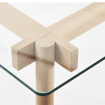 Corners spisebord - eik oljet, glass - A2