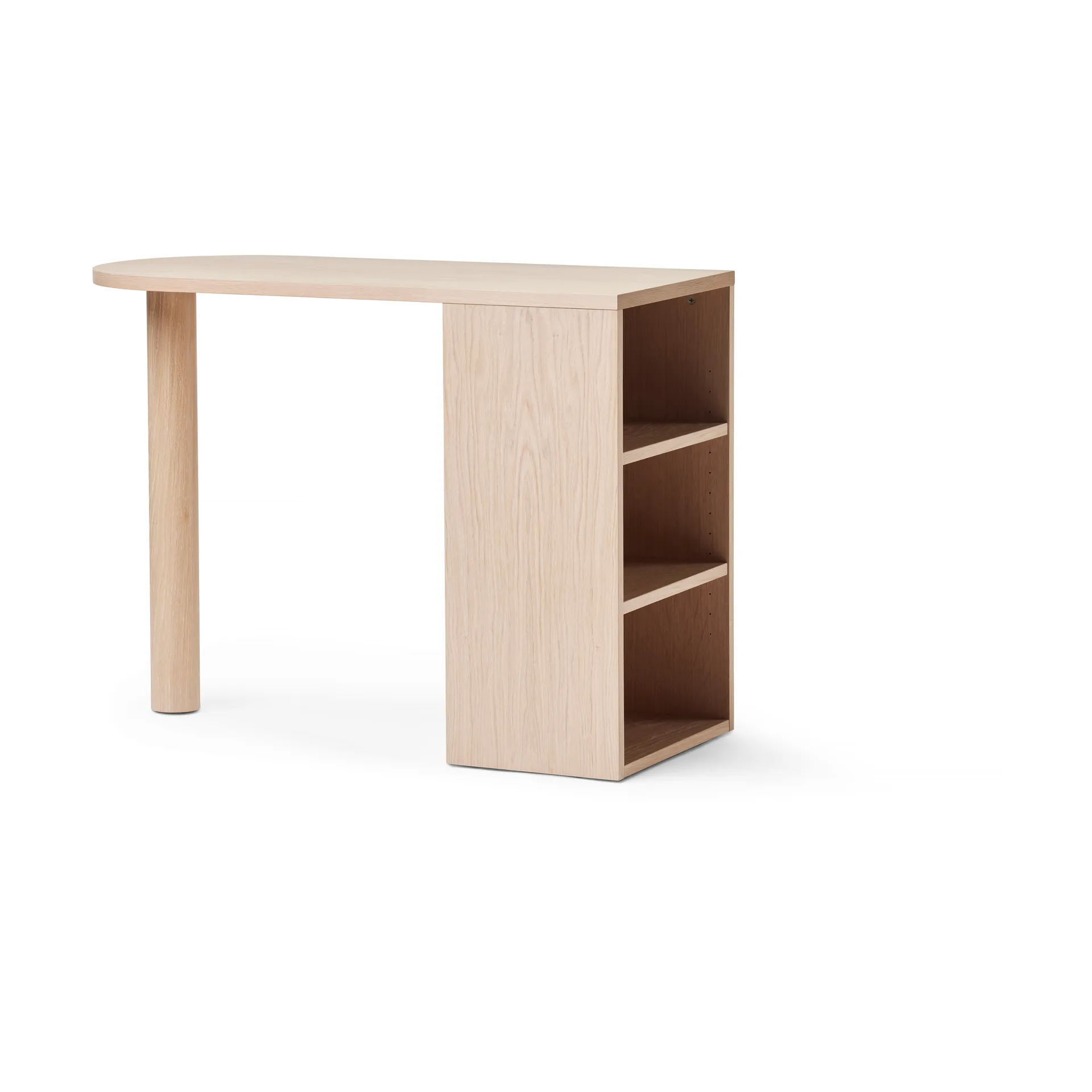 Hub skrivebord, Hvitoljet eik, 100x73x43 cm A2