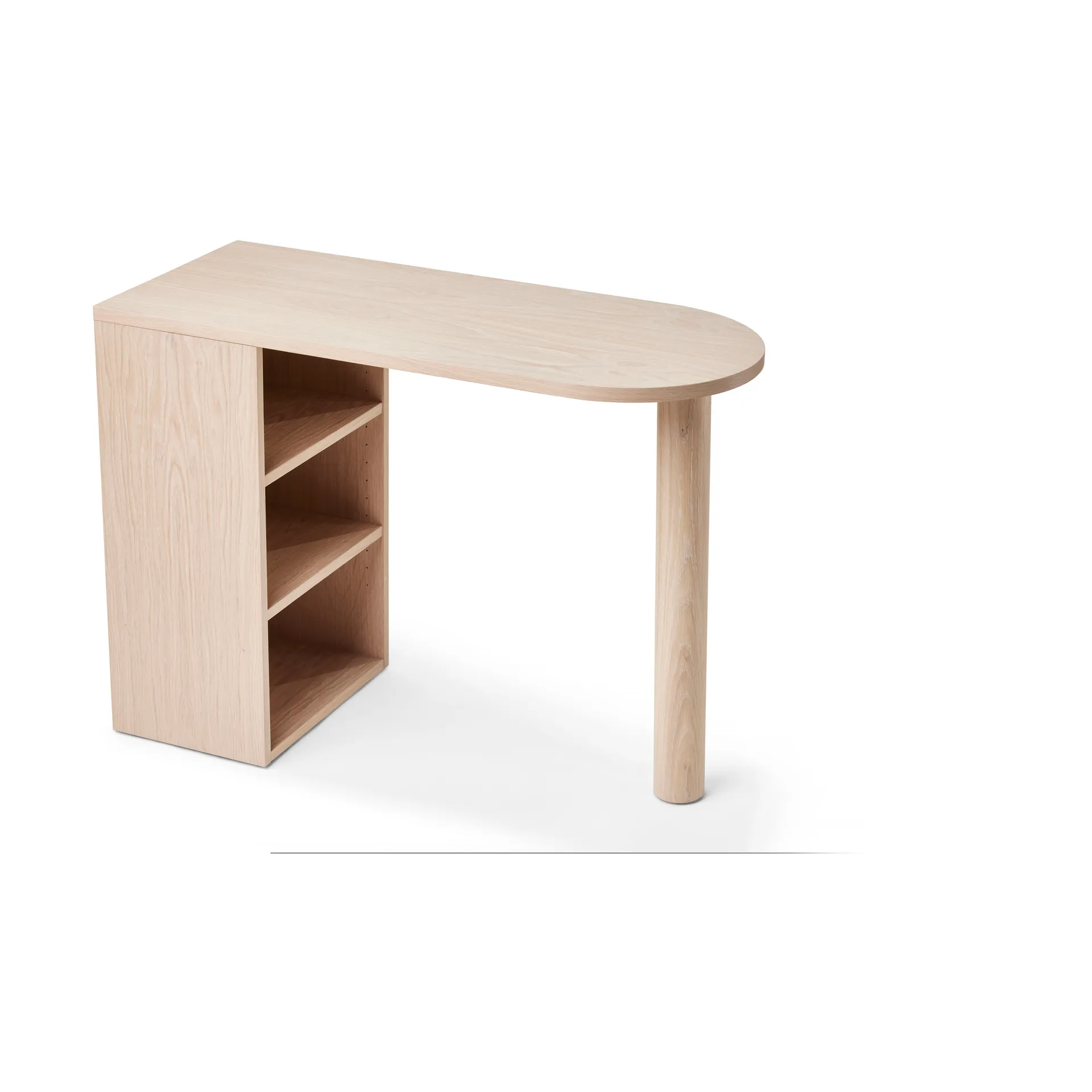 Hub skrivebord, Hvitoljet eik, 100x73x43 cm A2