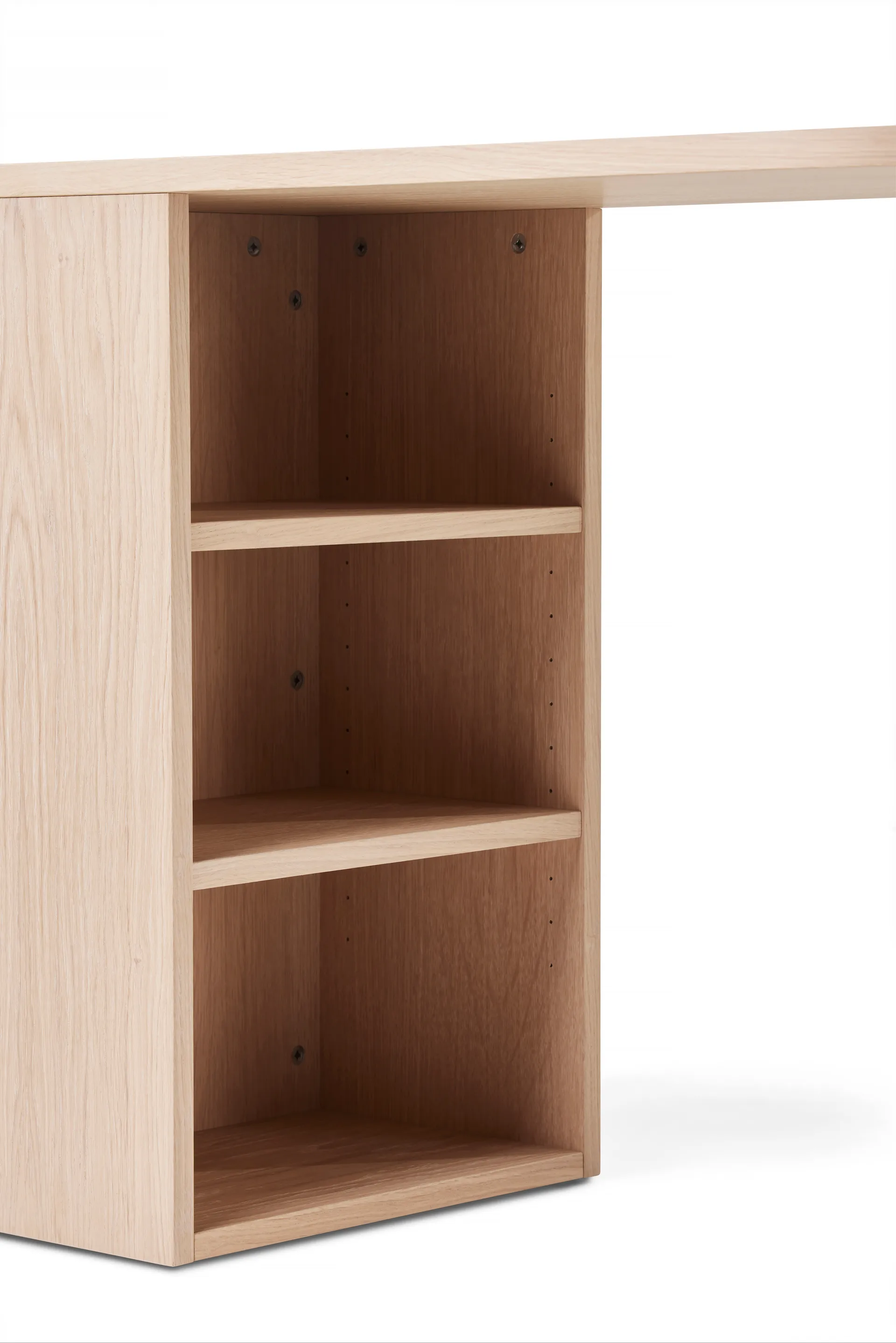 Hub skrivebord, Hvitoljet eik, 100x73x43 cm A2