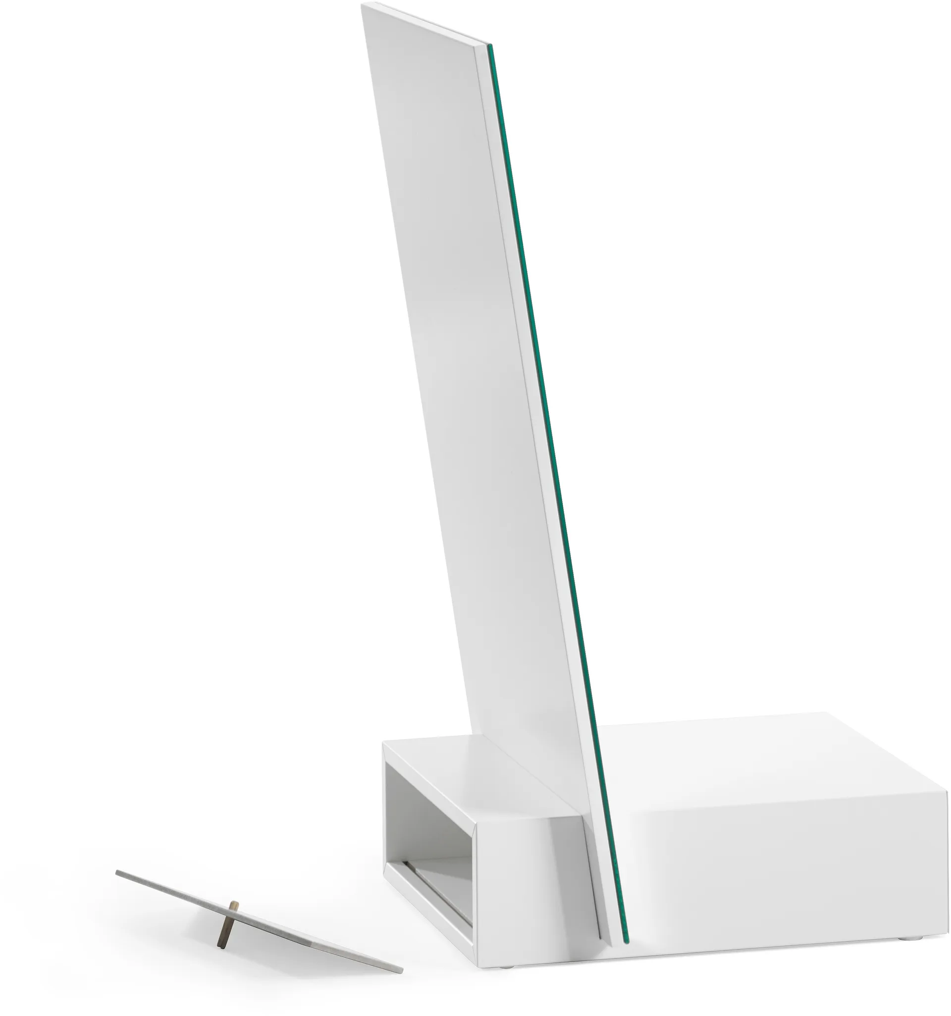 Me bordsspeil med oppbevaring, Hvit, 34x57x30 cm A2