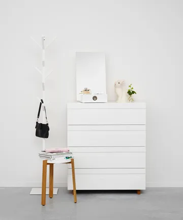 Me bordsspeil med oppbevaring - Hvit, 34x57x30 cm - A2