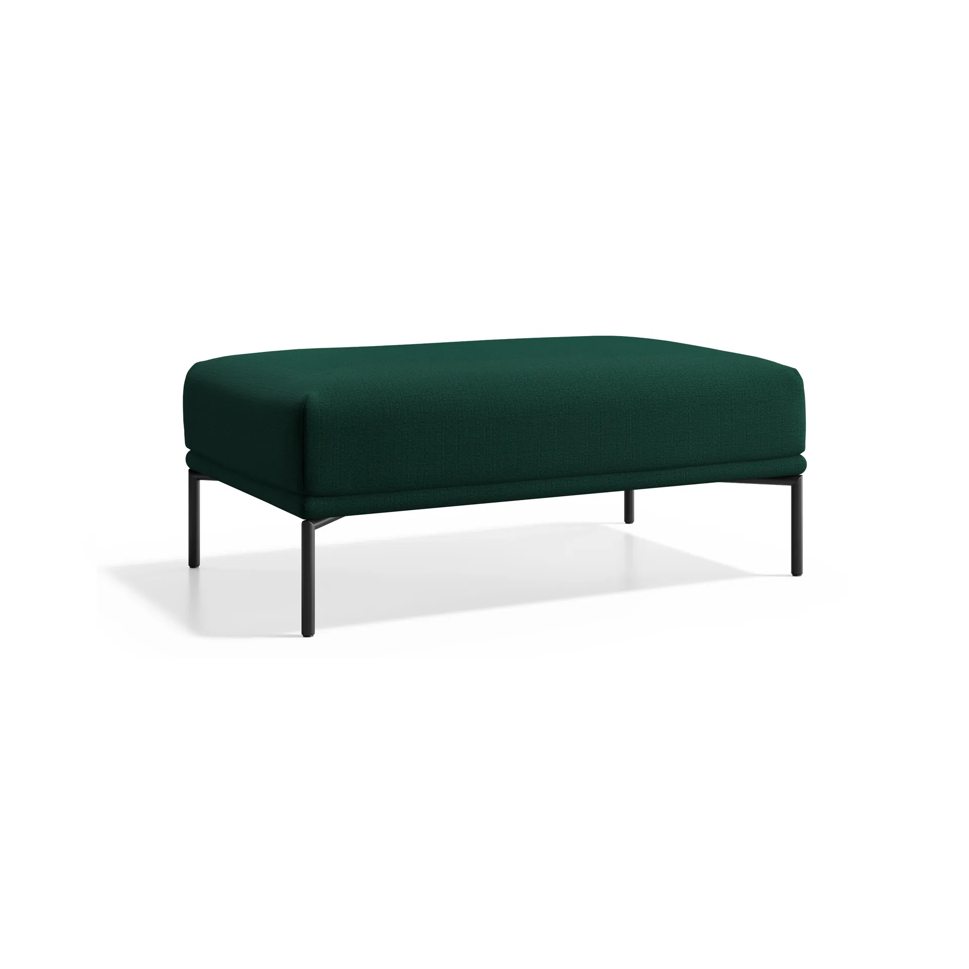 Baron ottoman 60x96 cm, Matrix 06 Green-svarte ben Adea