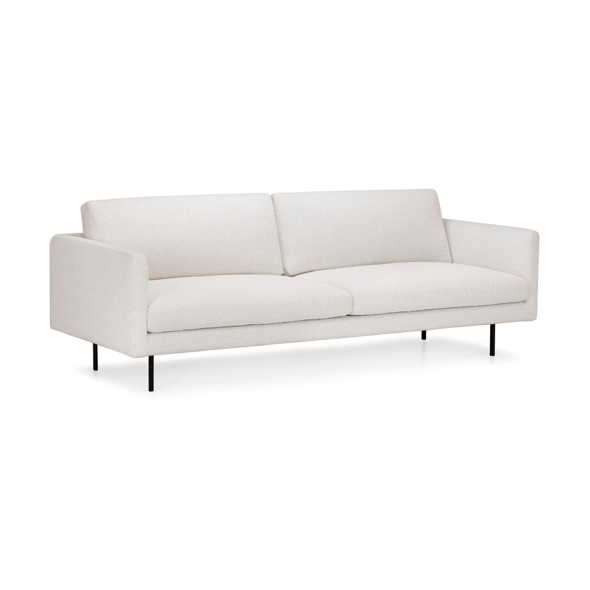 Basel sofa 220 cm, Siru 93 white-svarte ben Adea