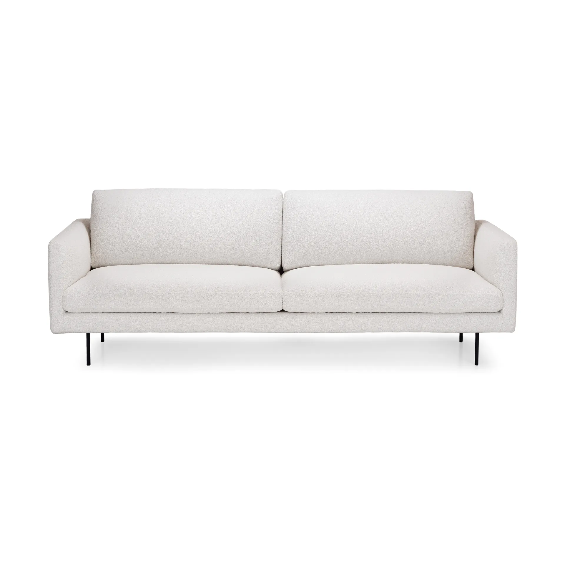 Basel sofa 220 cm, Siru 93 white-svarte ben Adea
