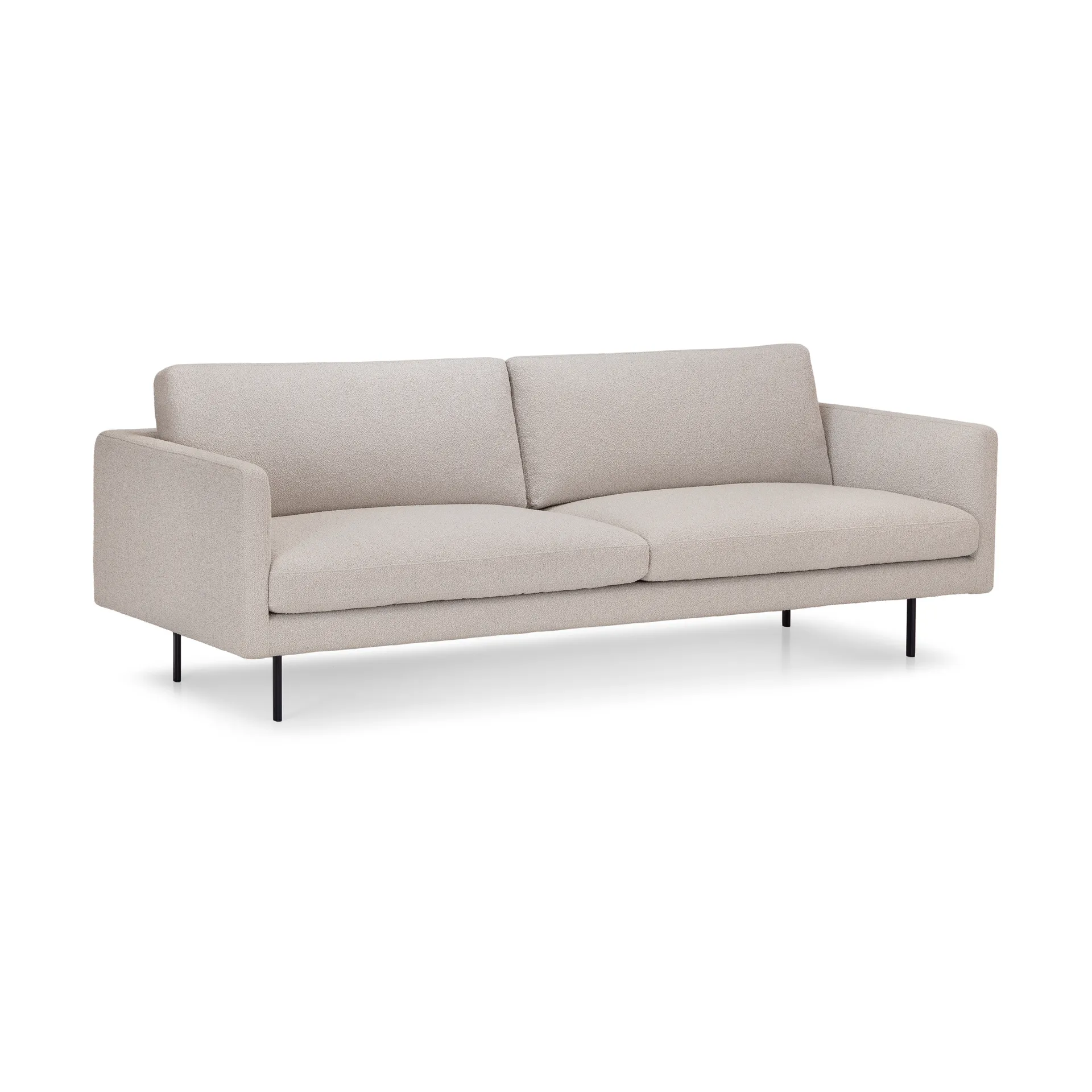 Basel sofa 220 cm, Siru 94 beige-svarte ben Adea
