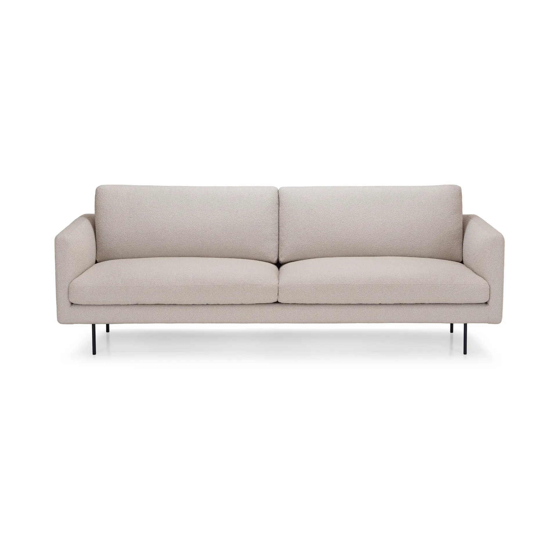 Basel sofa 220 cm, Siru 94 beige-svarte ben Adea