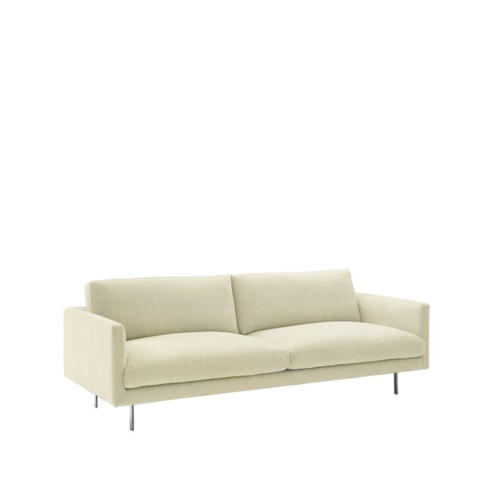 Basel sofa 220 cm - stoff malawi 21 off white/beige, aluminium ben, 220 cm - Adea