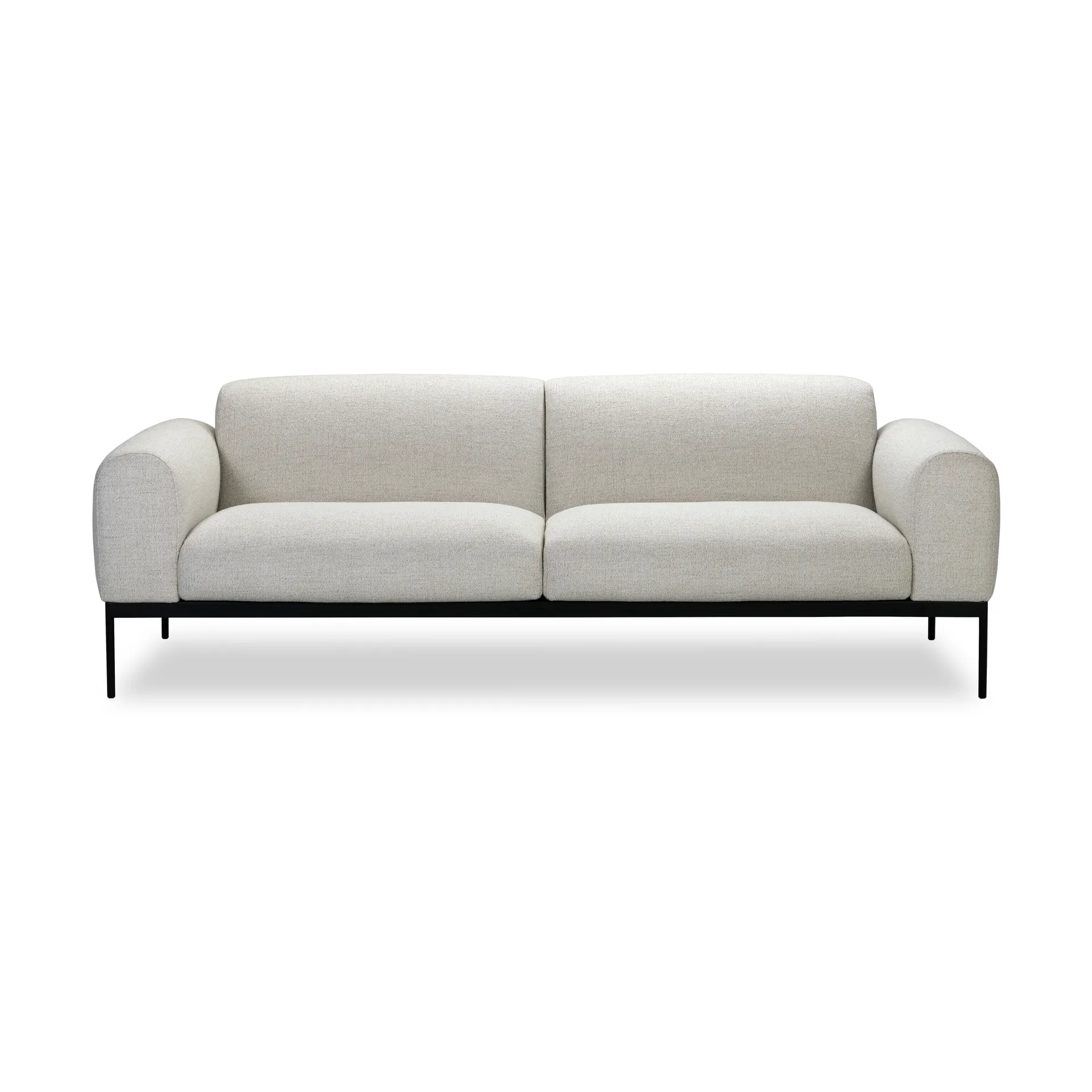 Bon sofa 3-seter, Bohemian 000 hvit-svarte ben Adea