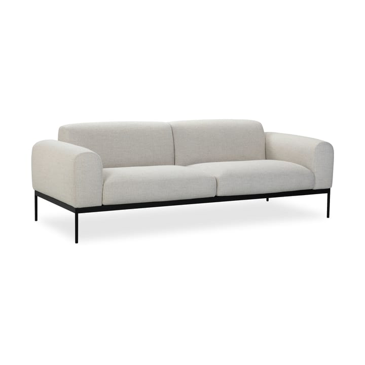 Bon sofa 3-seter - Bohemian 000 hvit-svarte ben - Adea