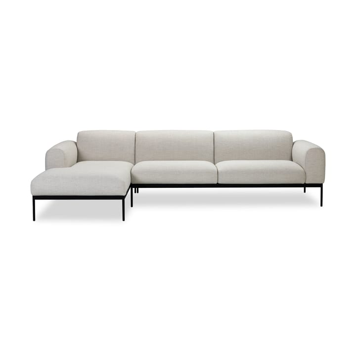 Bon sofa 3-seter divan venstrestilt - Bohemian 000 hvit-svarte ben - Adea