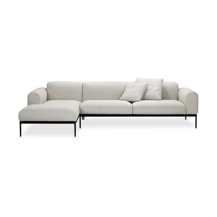 Bon sofa 3-seter divan venstrestilt, Bohemian 000 hvit-svarte ben Adea