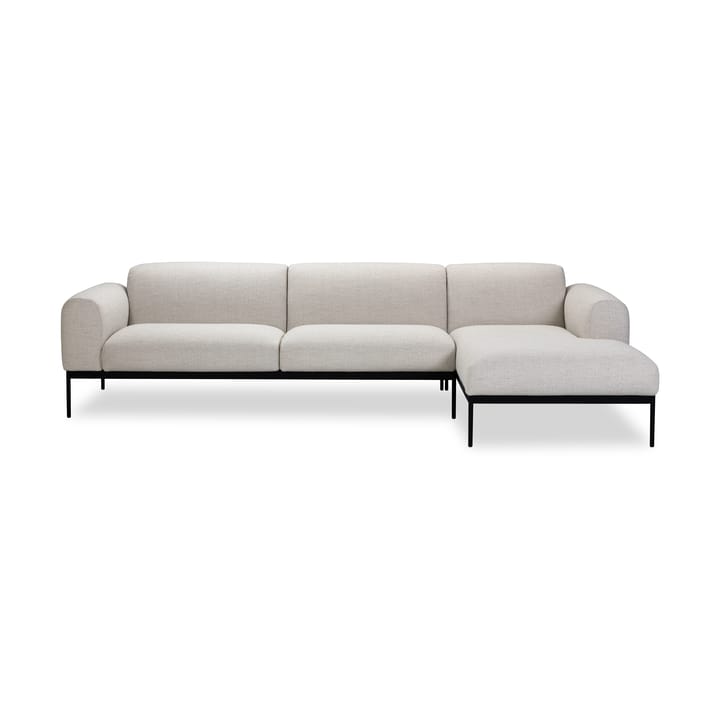 Bon sofa 3-seters divan høyrestilt - Bohemian 000 hvit-svarte ben - Adea