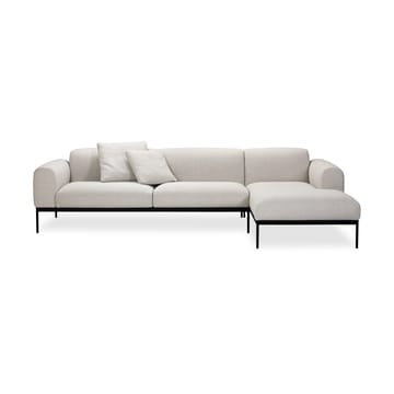 Bon sofa 3-seters divan høyrestilt - Bohemian 000 hvit-svarte ben - Adea