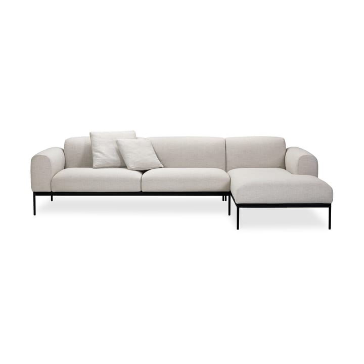 Bon sofa 3-seters divan høyrestilt, Bohemian 000 hvit-svarte ben Adea