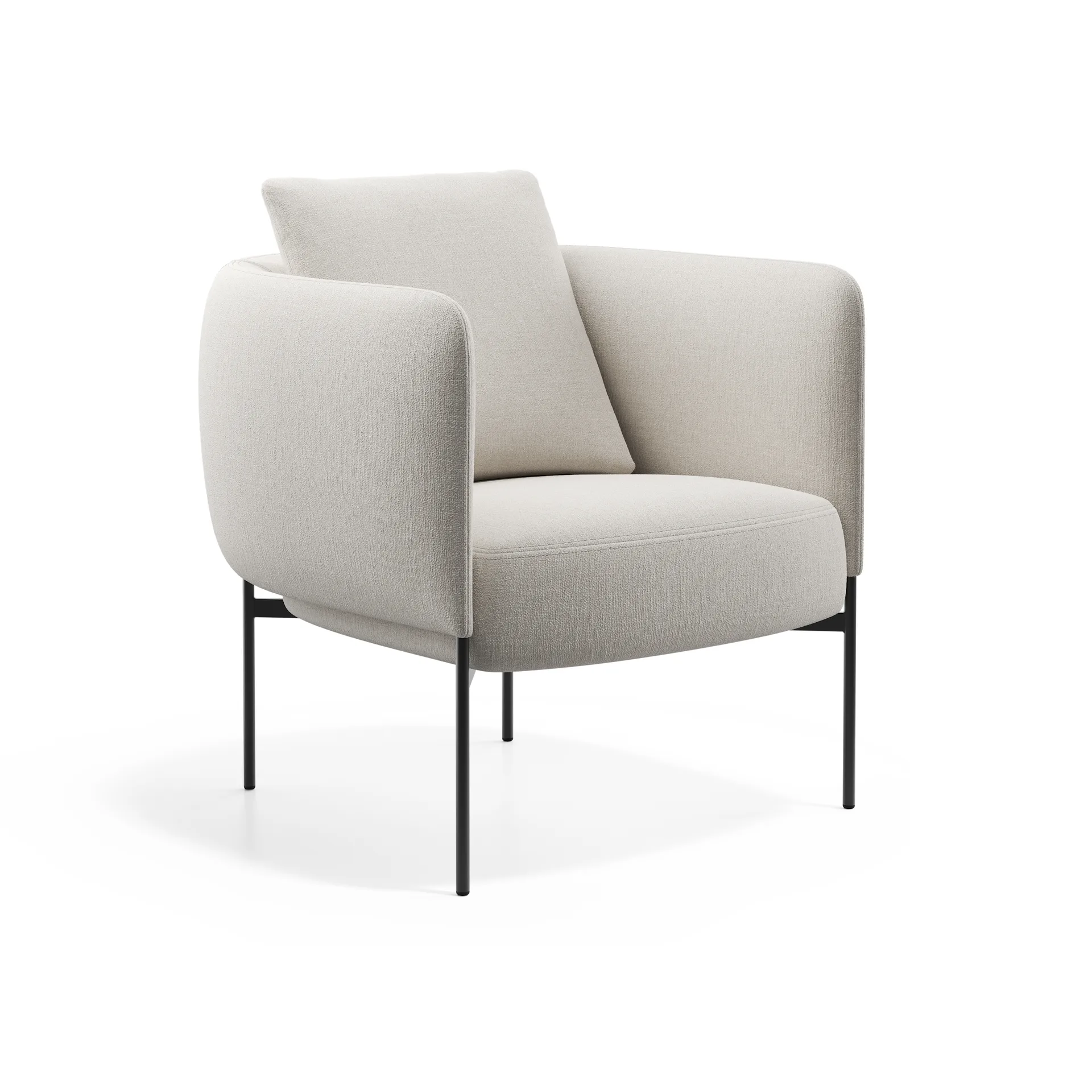 Bonnet Club Chair lenestol, Malawi 21 beige-svarte ben Adea