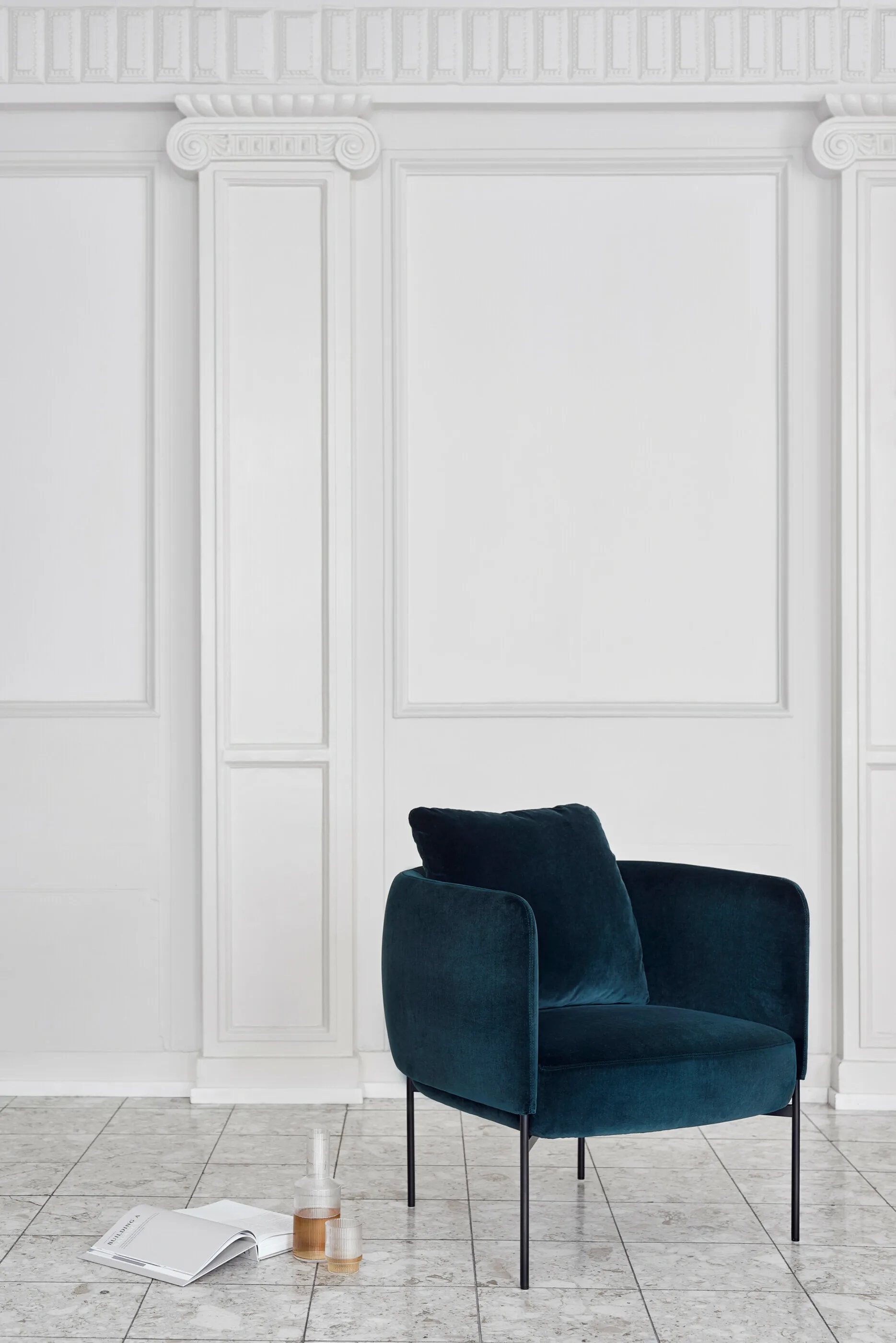 Bonnet Club Chair lenestol, Malawi 21 beige-svarte ben Adea