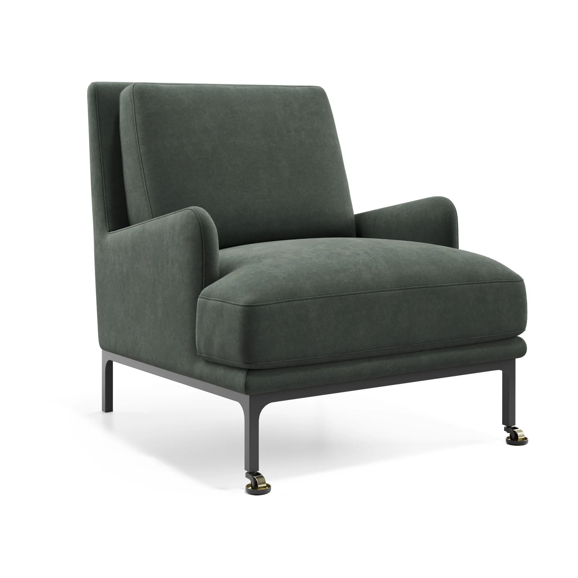 Mr. Jones lenestol, Adea nubuck 72-3 skinn grønn-svart Adea