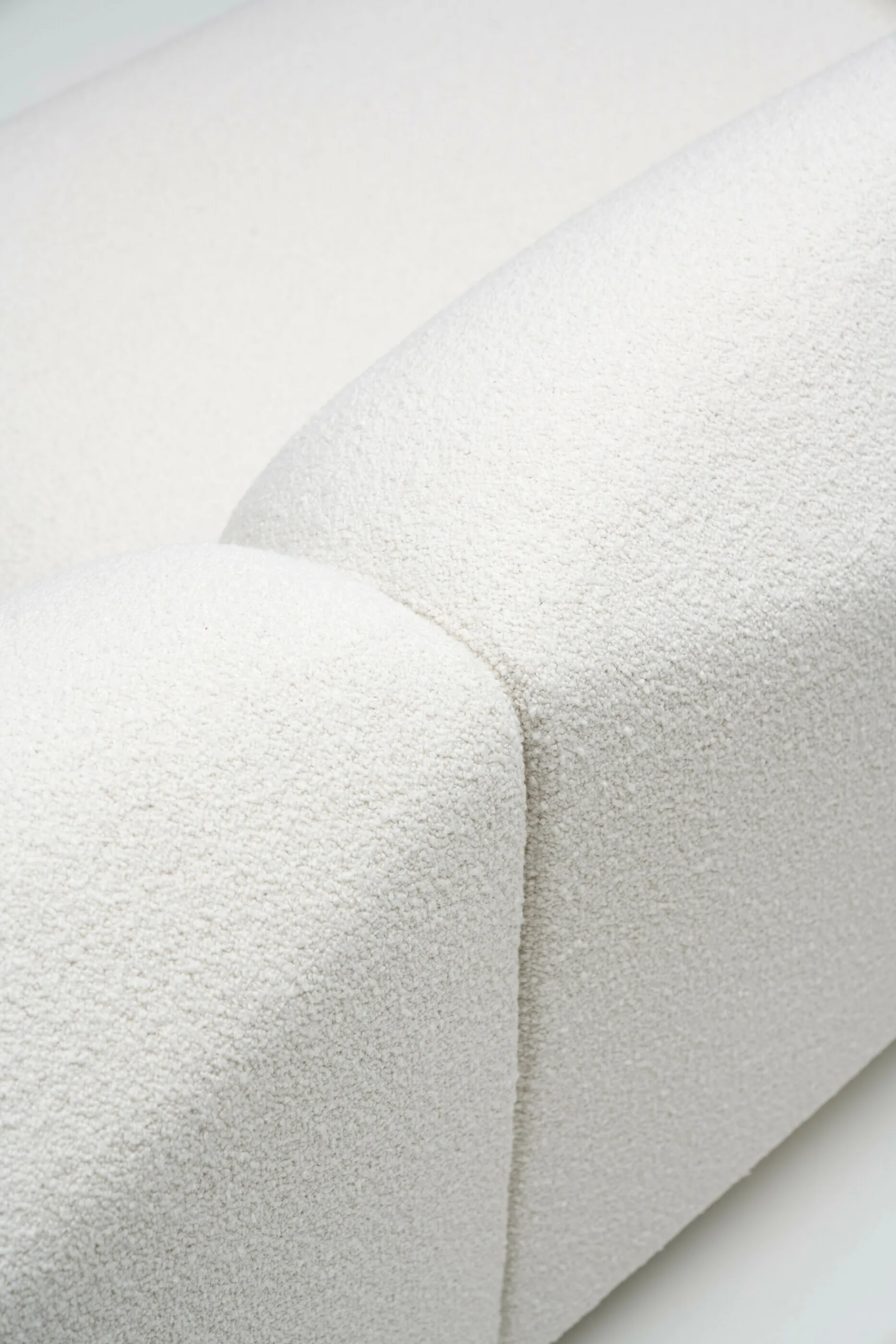 Origami Sofa 3-seters divan venstrestilt, Orsetto 0011 hvit-svarte ben Adea