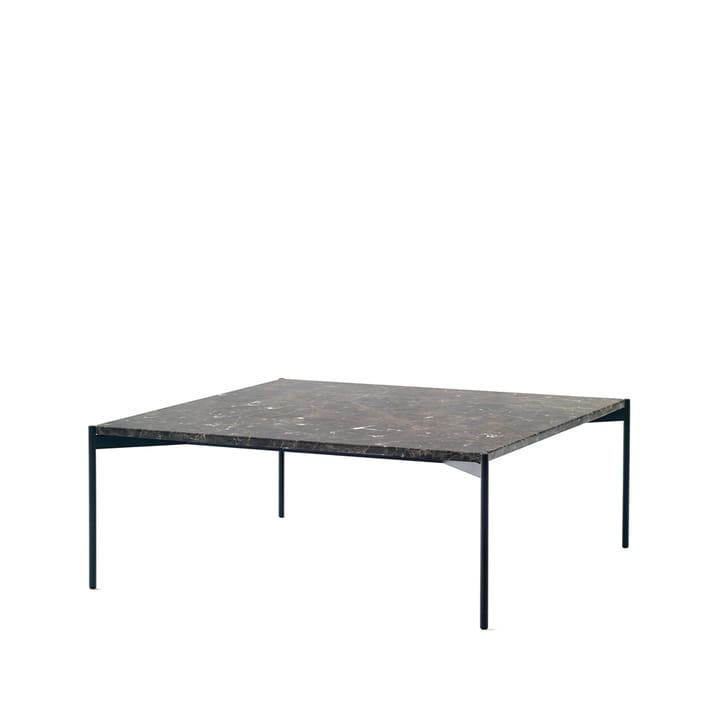 Plateau sofabord - marmor brun, svart underrede, 90x90 - Adea