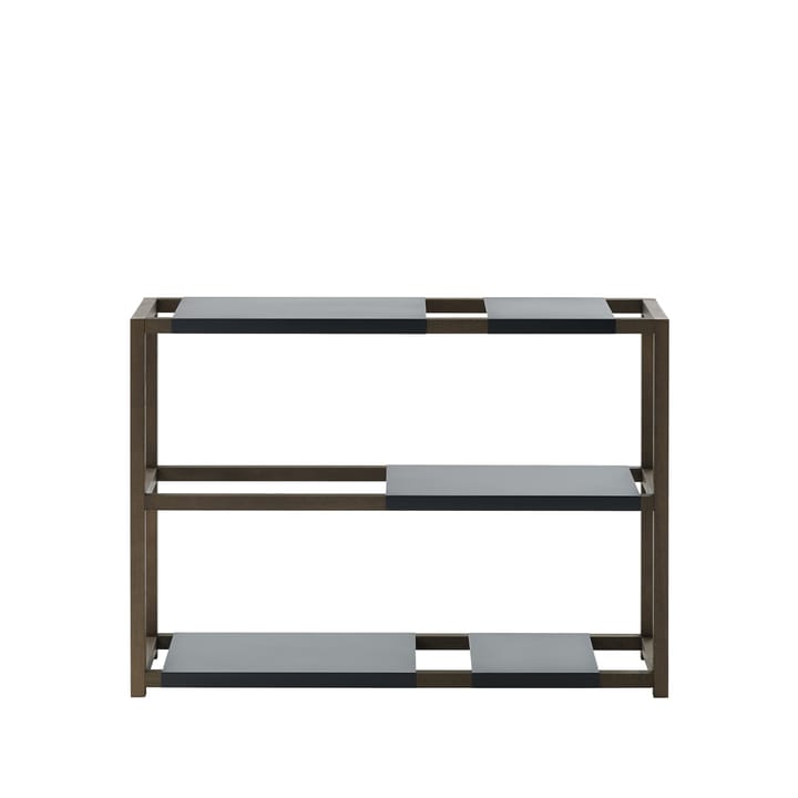 The Botanic Shelf Medium hylle - eik svartbeiset, svarte metallhyller - Adea