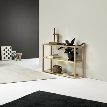 The Botanic Shelf Medium hylle - eik svartbeiset, svarte metallhyller - Adea