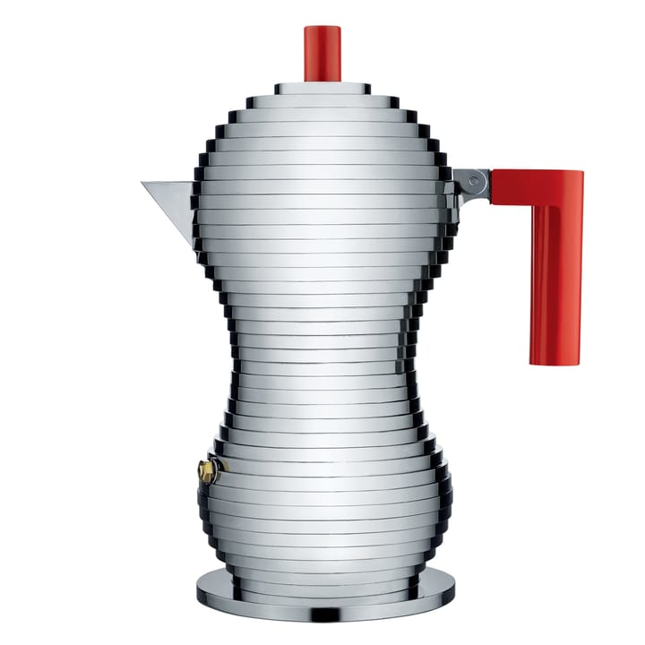 Pulcina espressobrygger 6 kopper - rød hank - Alessi