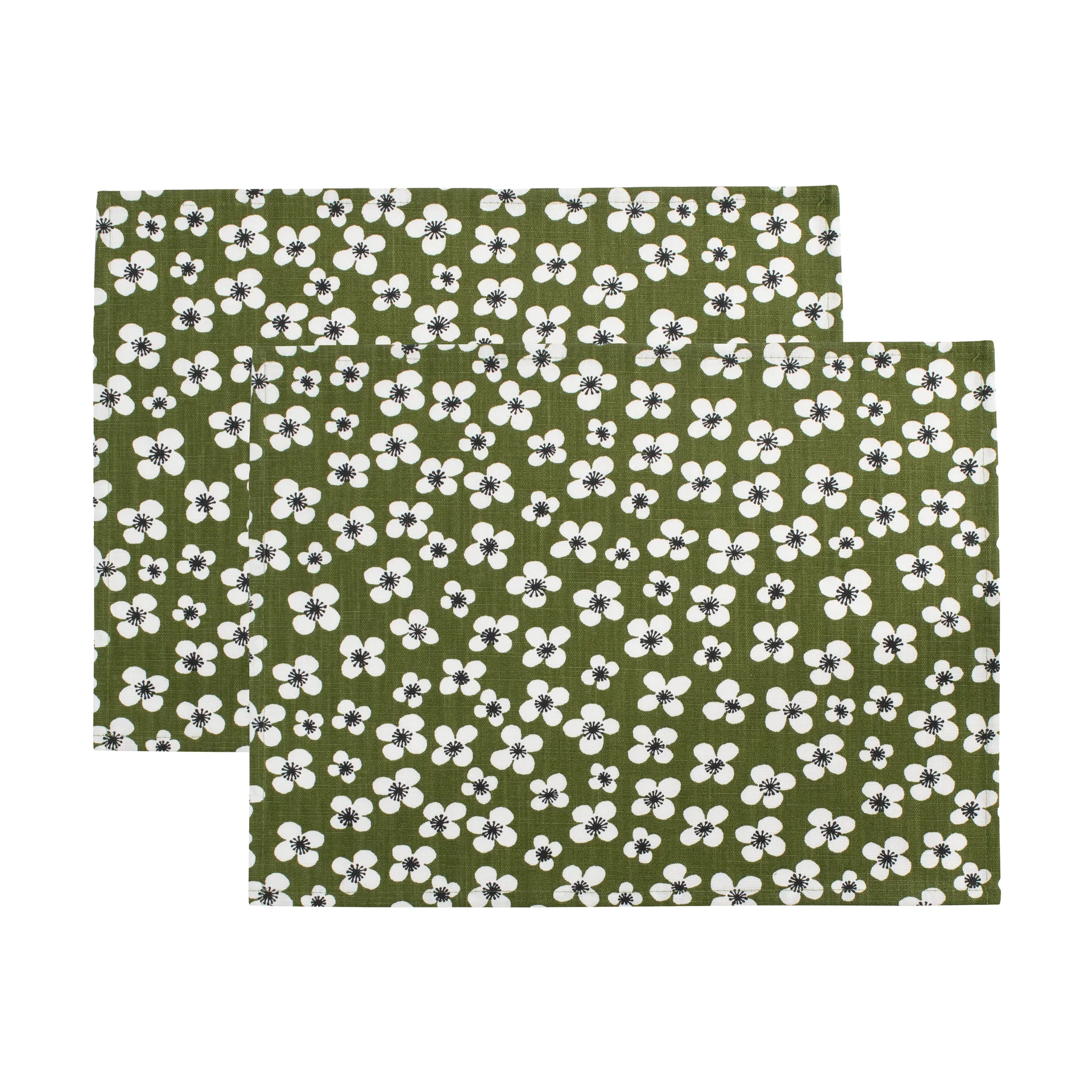 Belle Amie bordbrikke 2-pakning, Mørkegrønn, 34x45 cm Almedahls