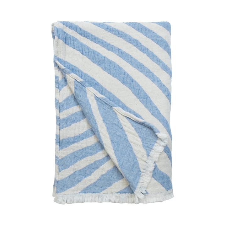 Havet pledd 120x170 cm - Blå-offwhite - Almedahls
