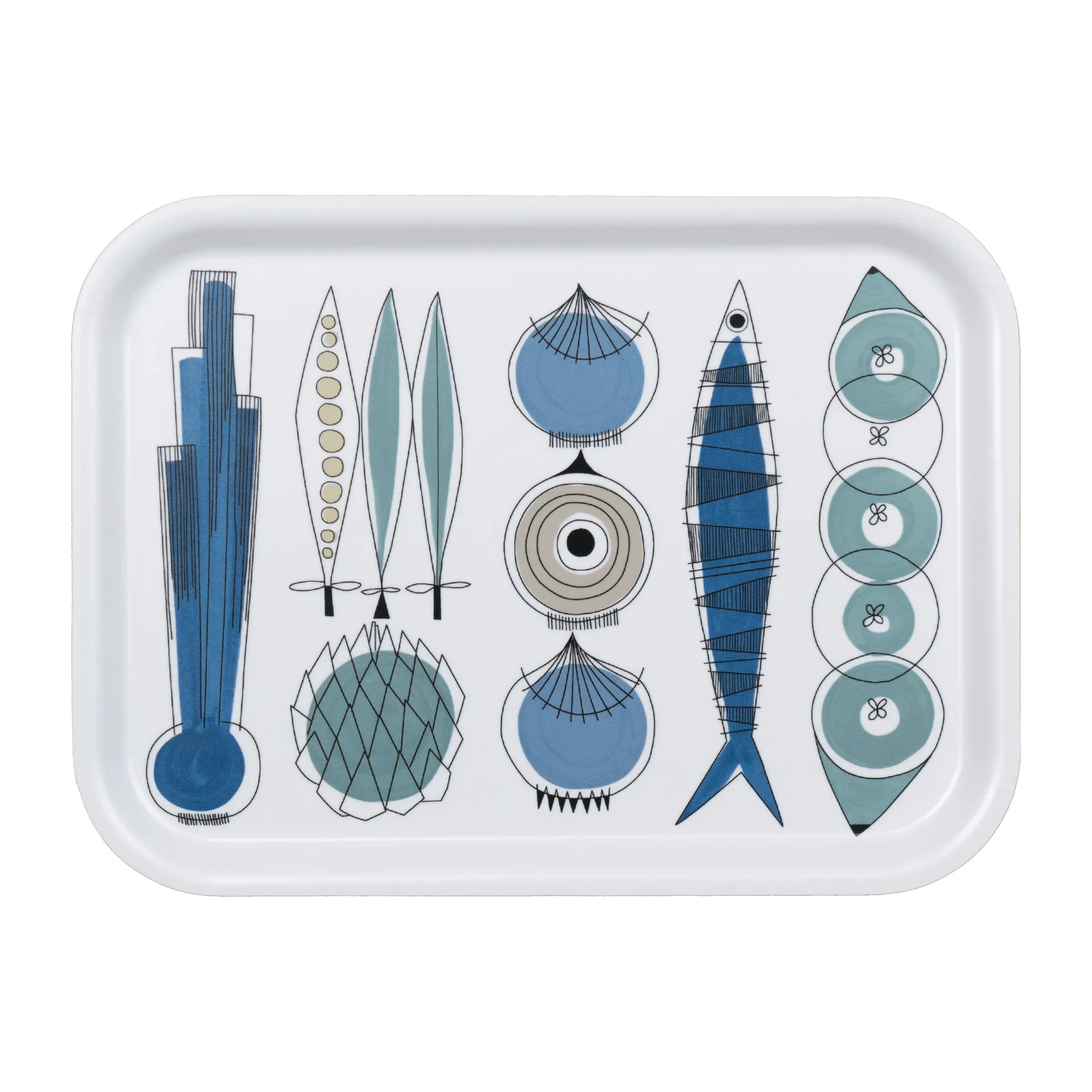 Picknick brett 20x27 cm, Blå-beige Almedahls