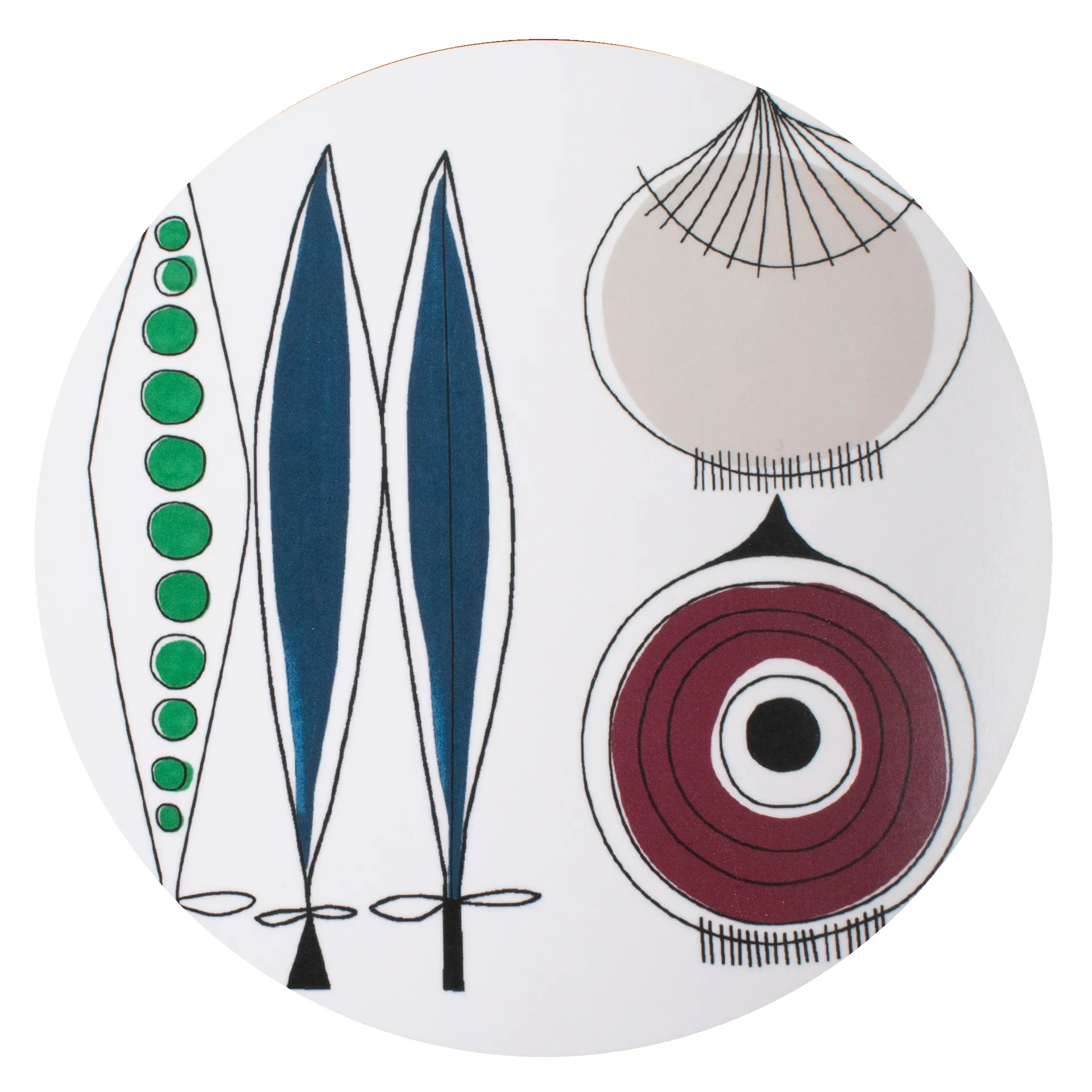 Picknick gryteunderlag løk Ø21 cm, Blå-multi Almedahls