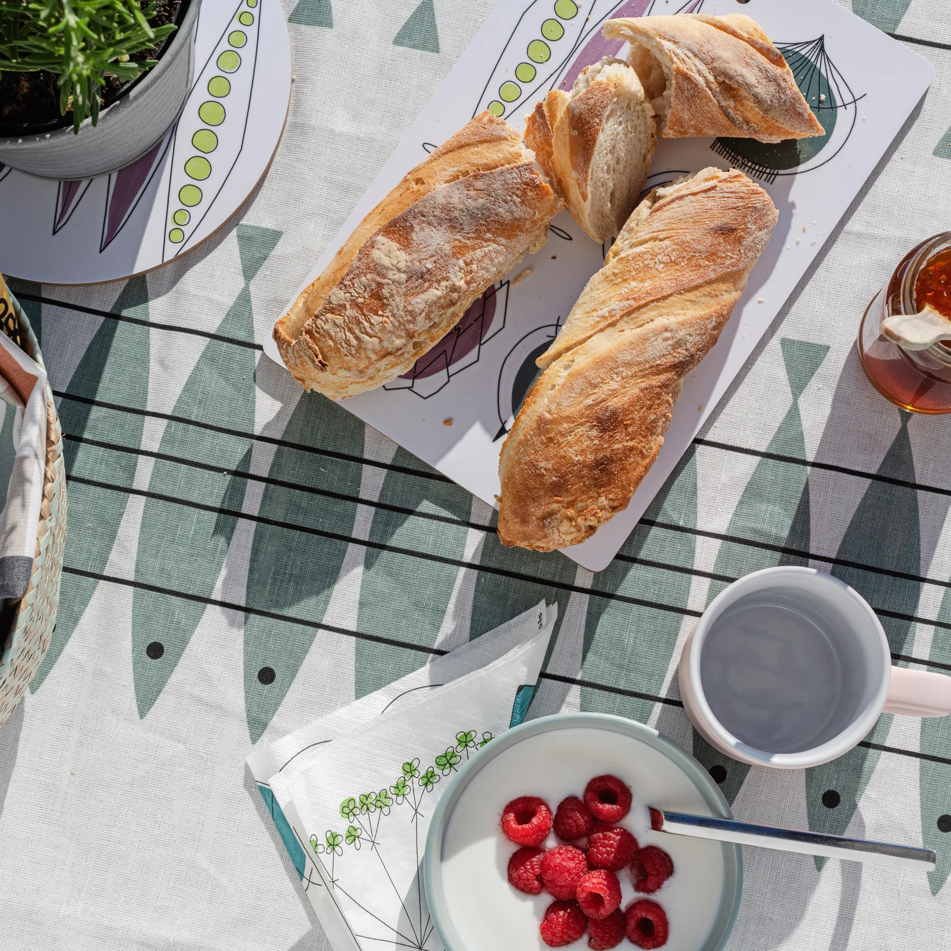 Sill voksduk 145x220 cm, Grønngrå Almedahls