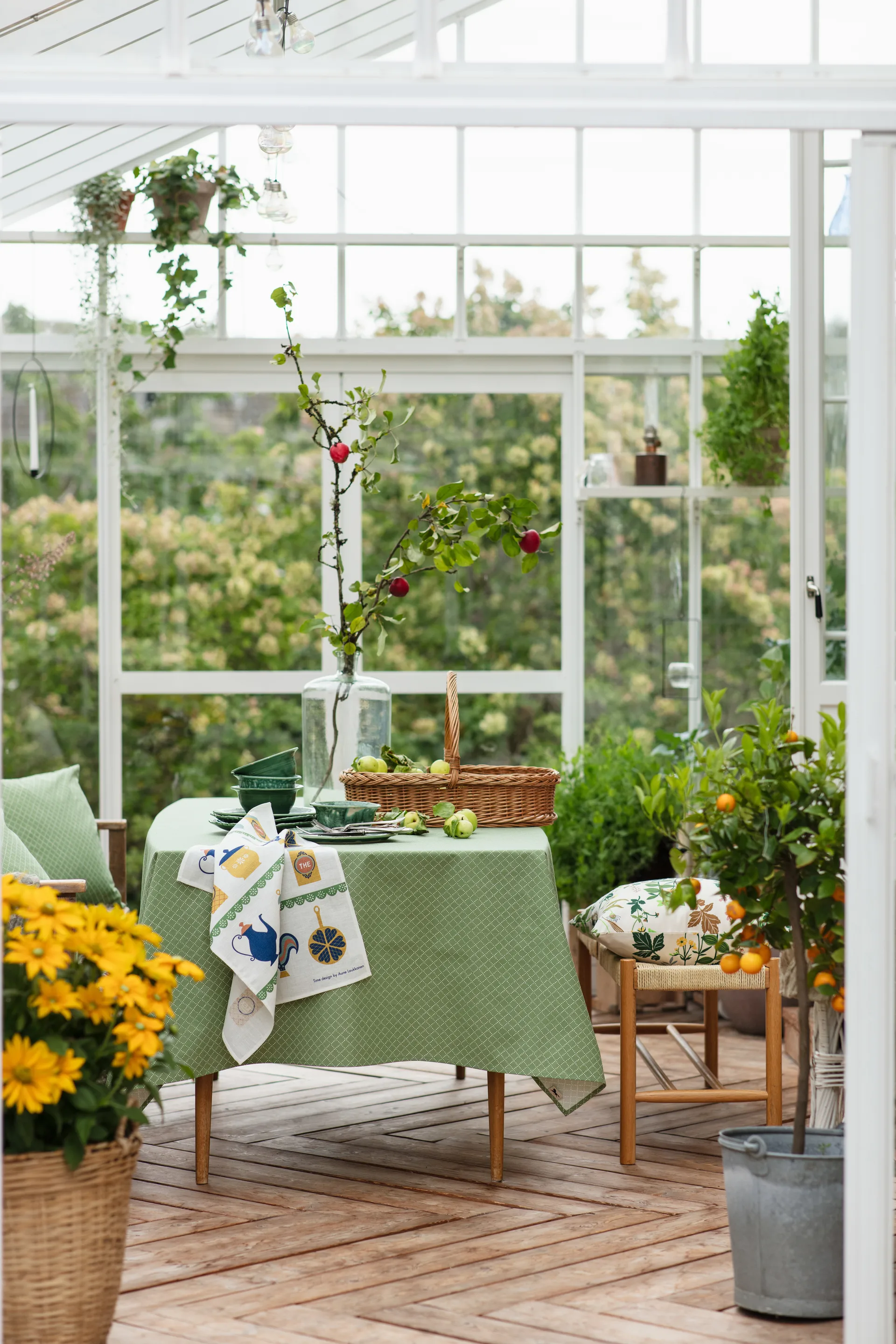 Time kjøkkenhåndkle 47x70 cm, Blå-gul Almedahls