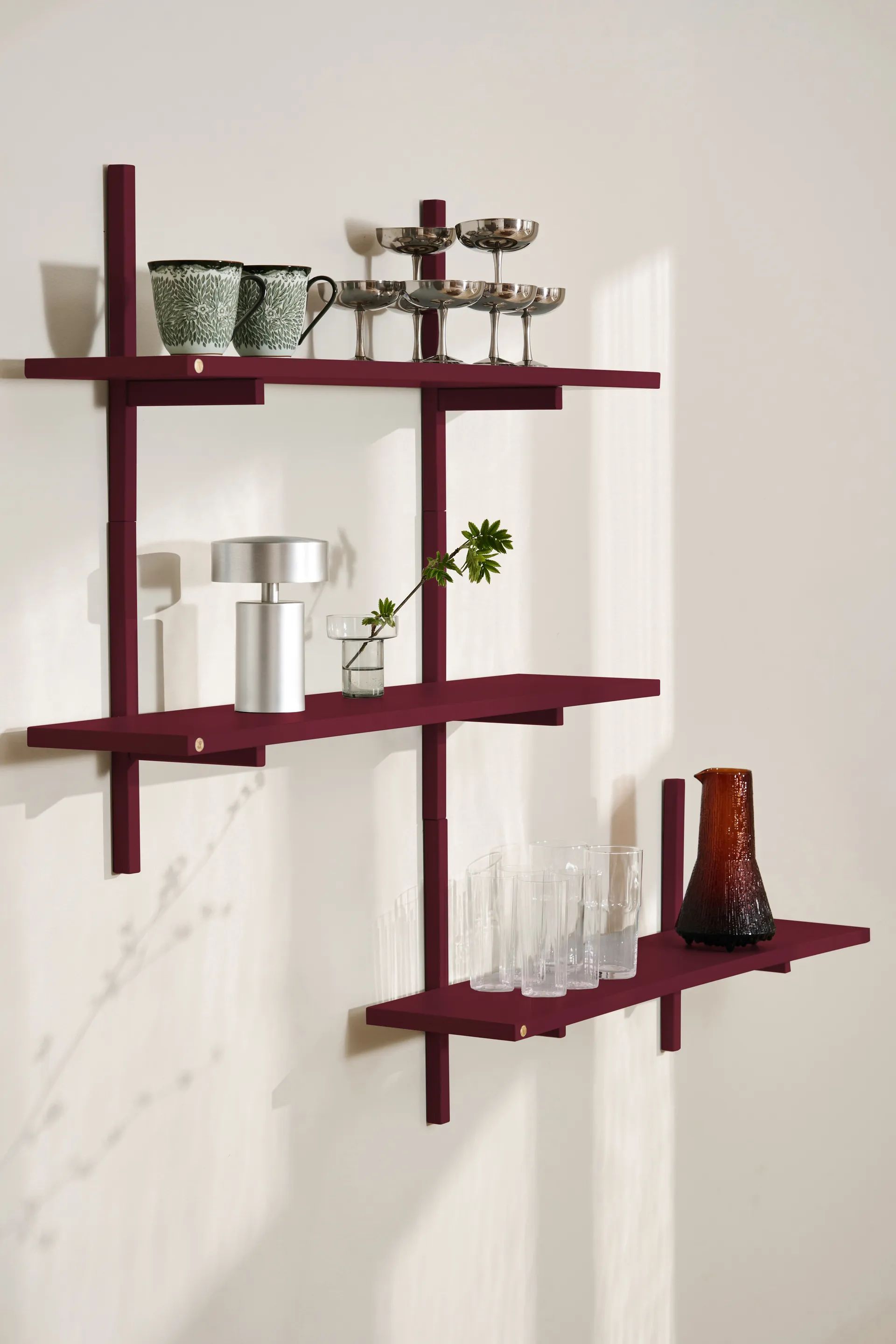 A-Light Shelf vegghylle Special Edition, Wine red 90x21x35 cm Andersen Furniture