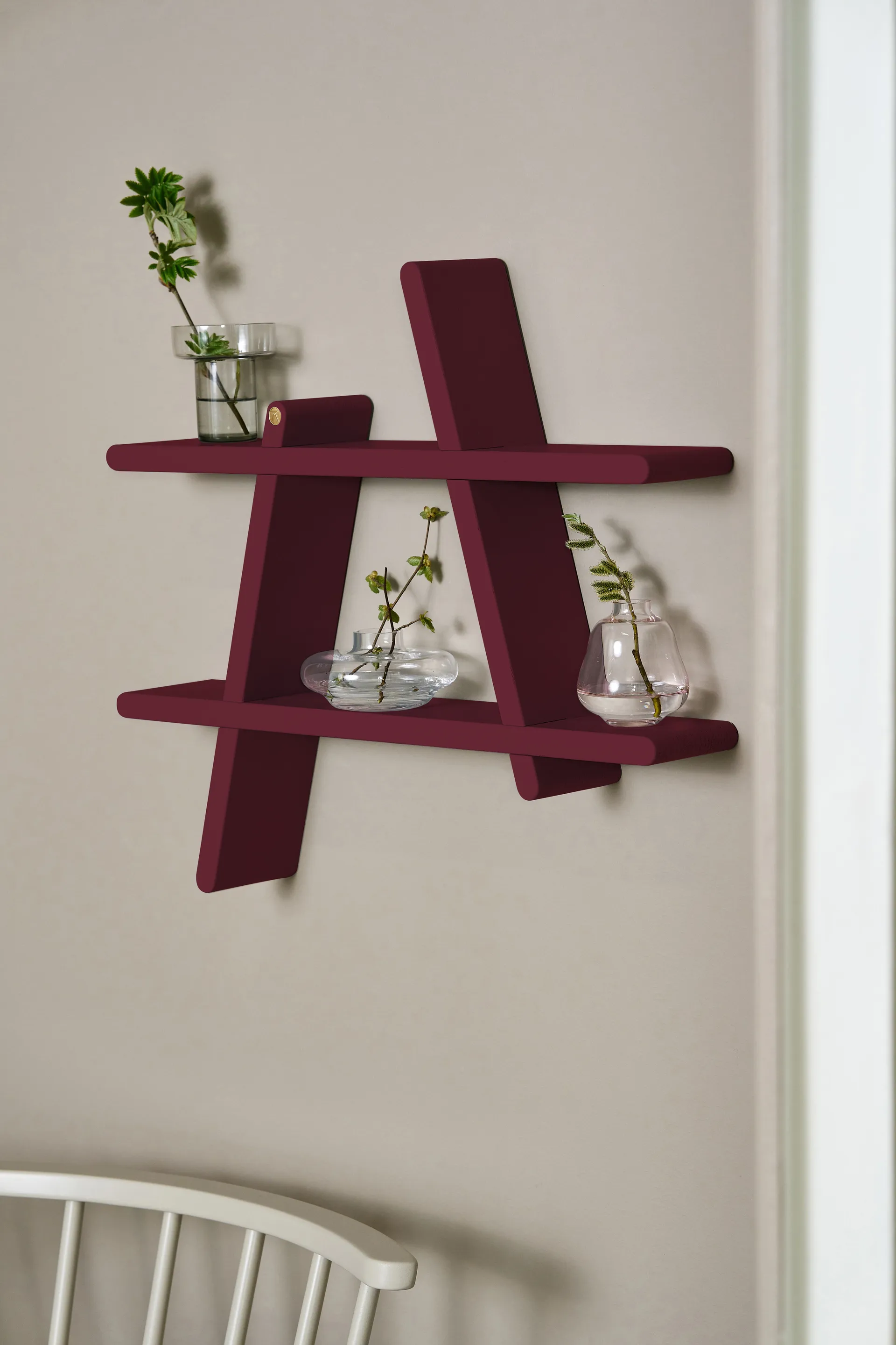 A-Shelf vegghylle Special Edition, Wine red L 78x12x67 cm Andersen Furniture