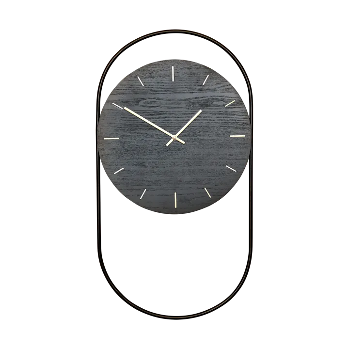A-Wall veggklokke 41x76 cm - Black-brass - Andersen Furniture