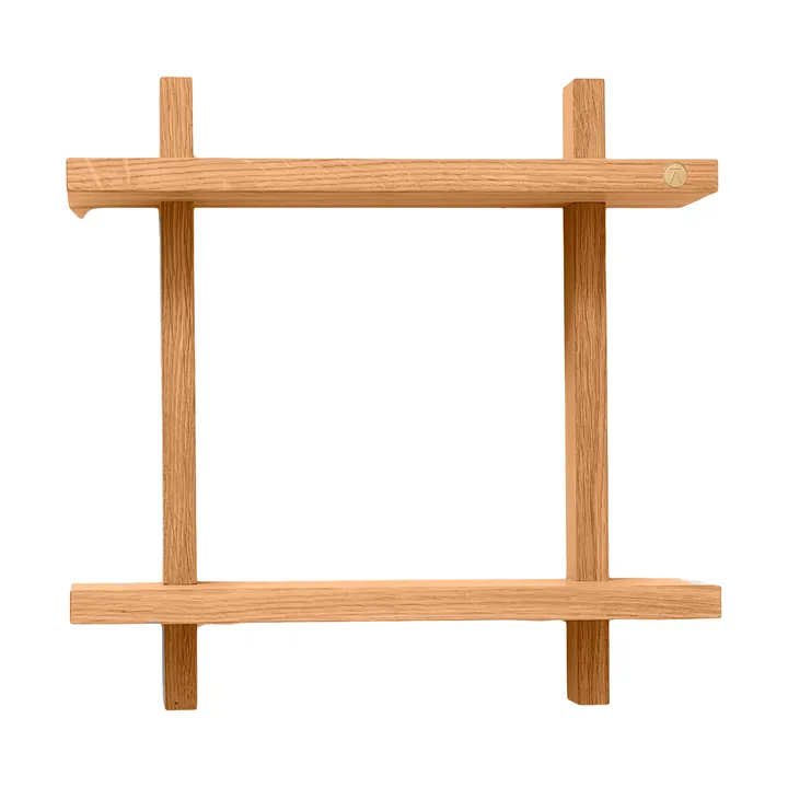 Treat vegghylle dobbel - Oiled Nature Oak, 34x12x34 cm - Andersen Furniture