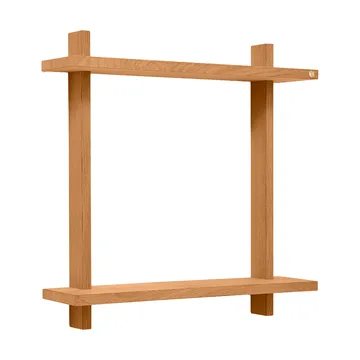 Treat vegghylle dobbel - Oiled Nature Oak, 50x12x50 cm - Andersen Furniture