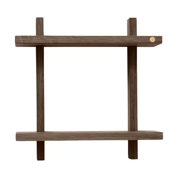 Treat vegghylle dobbel - Smoked Oiled Oak, 34x12x34 cm - Andersen Furniture