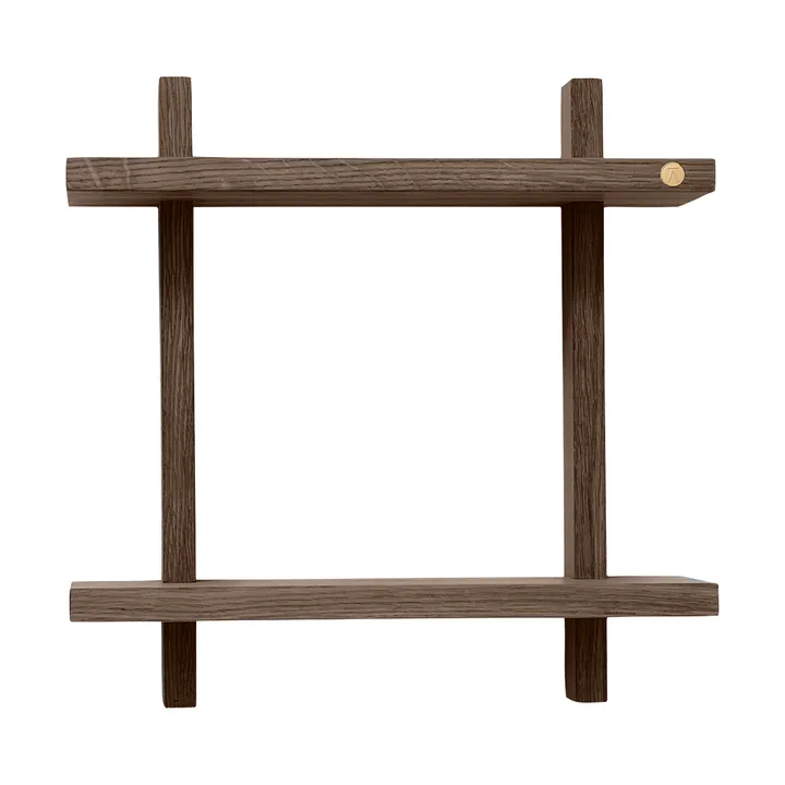 Treat vegghylle dobbel - Smoked Oiled Oak, 34x12x34 cm - Andersen Furniture