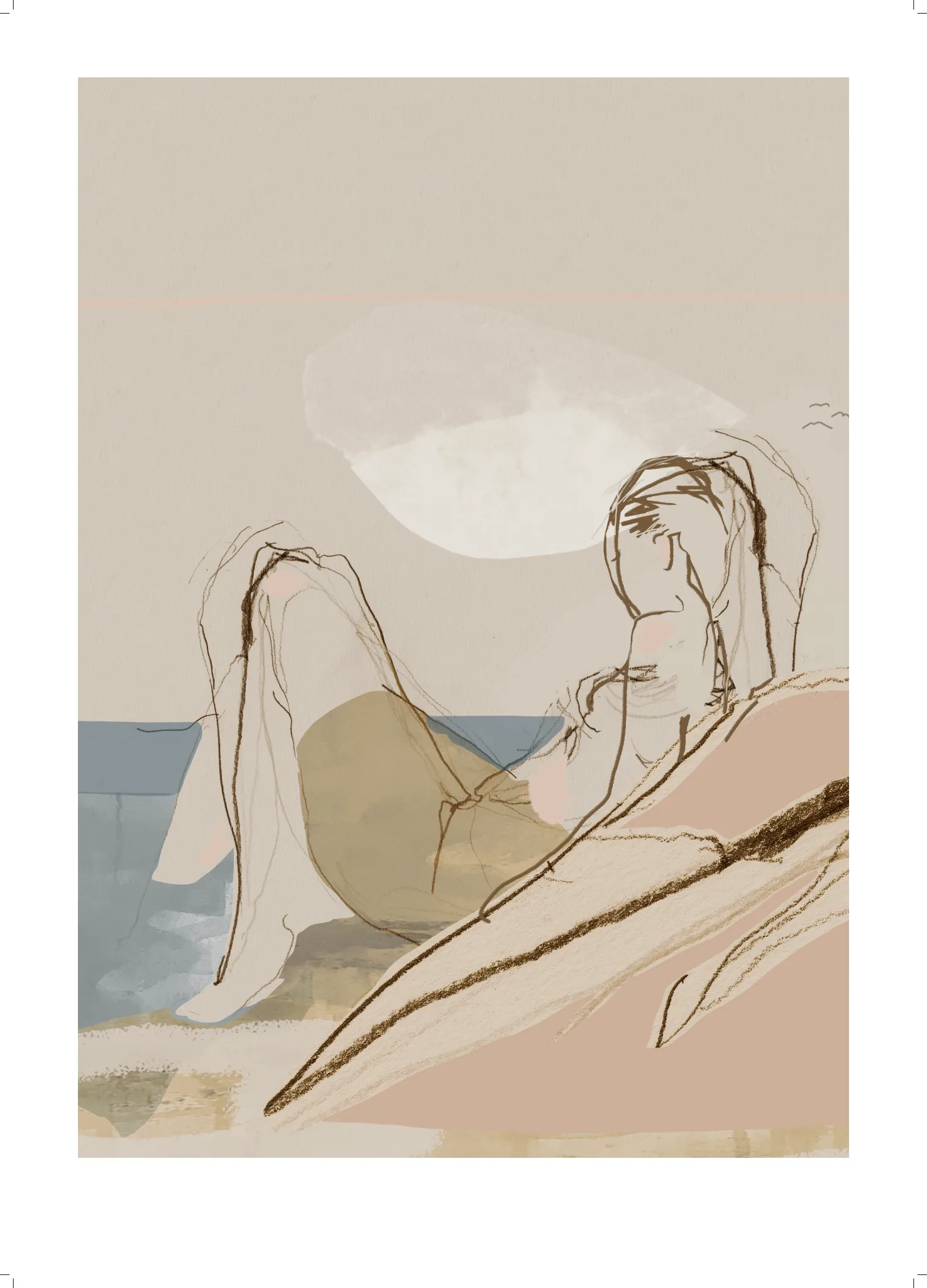 By the ocean plakat, 50x70 cm Anna Bülow