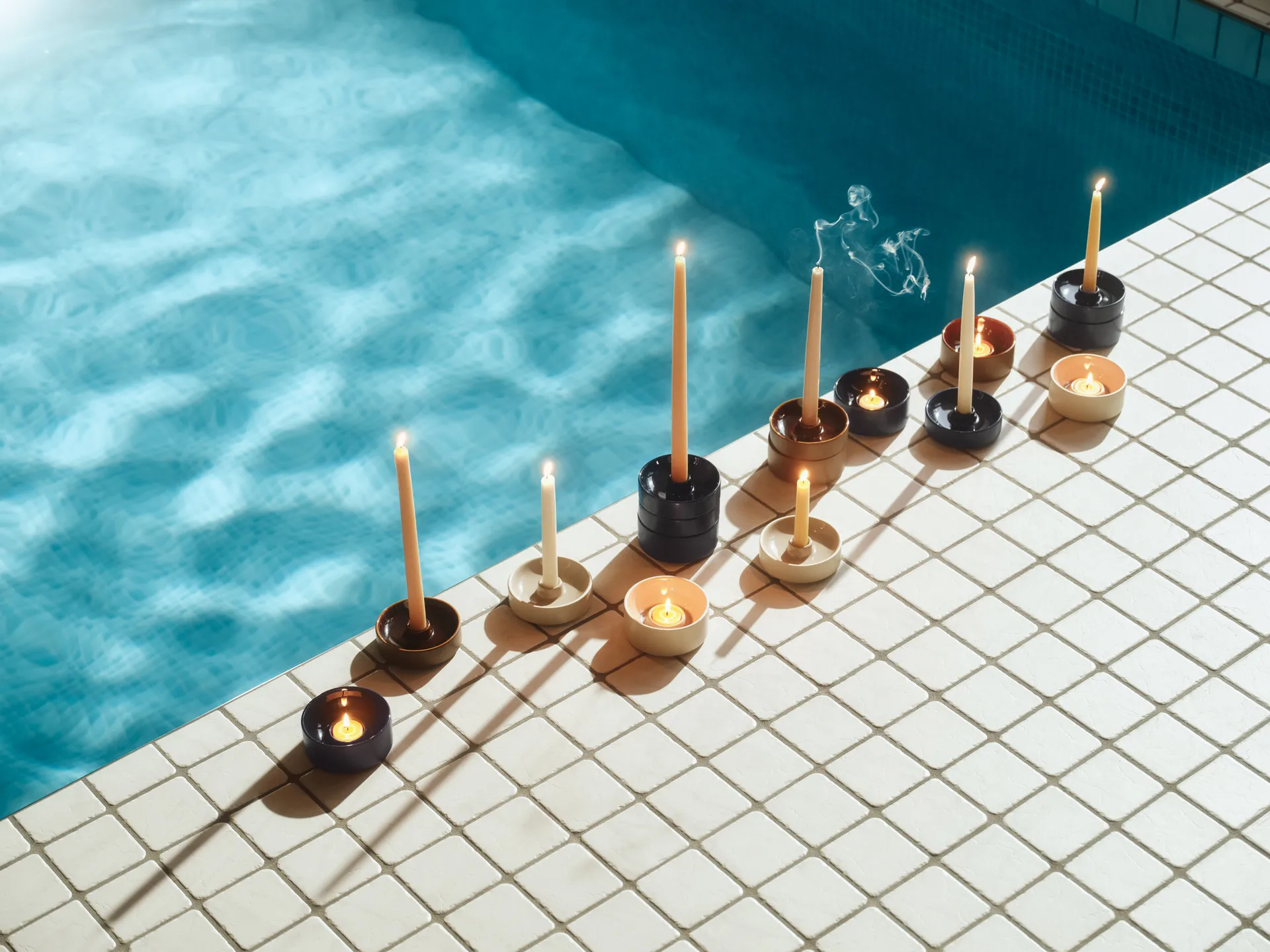 Kirnu lysestake Ø11x3,5 cm, Brun Arabia