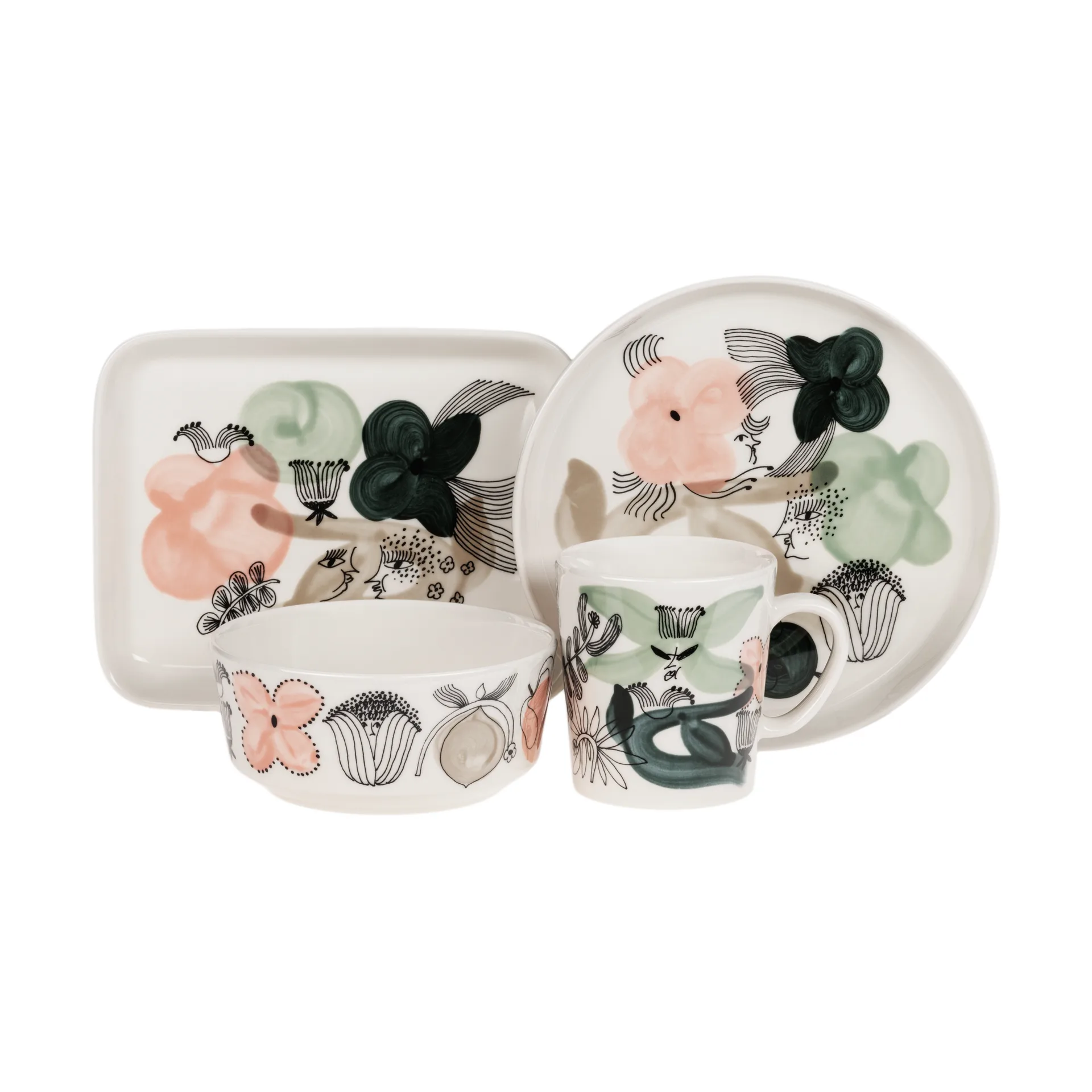 Kukkamaa skål Ø13 cm, Grønn Arabia