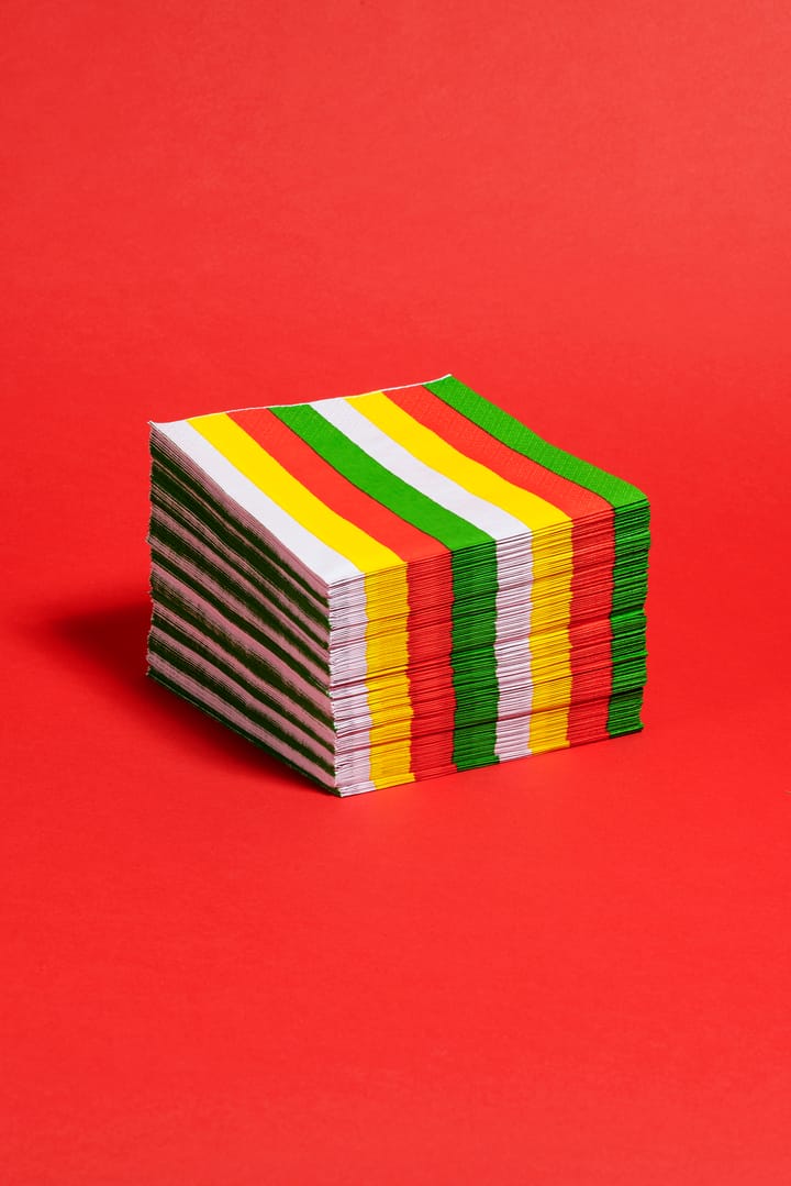 Vuokko papirserviett 33x33 cm 20-pk, Pieni 4-raita Arabia